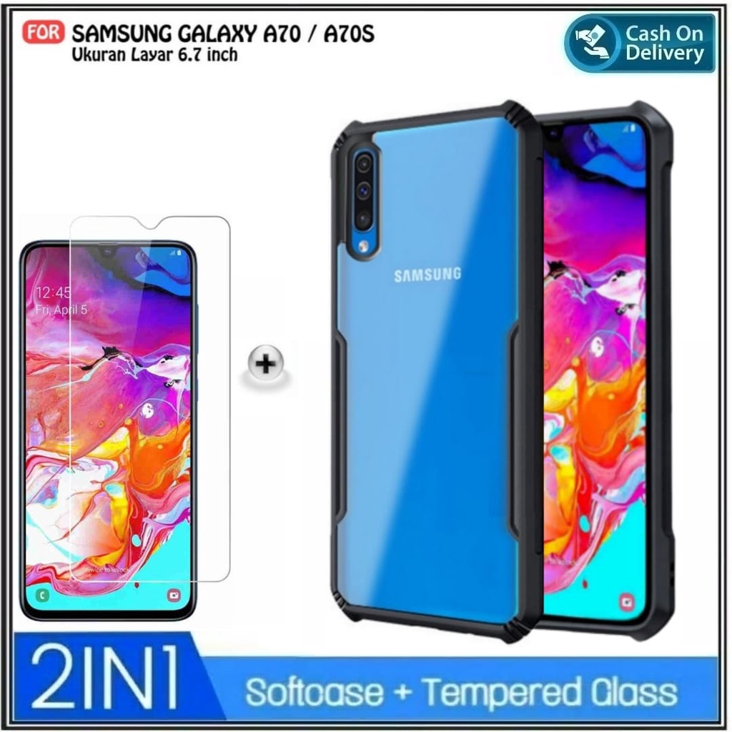 Case Samsung A70 A70S Soft Hard Fusion Transparan Casing