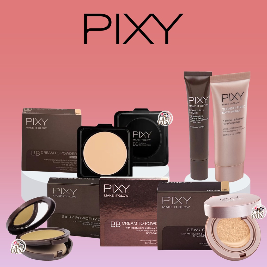 PIXY MAKE IT GLOW SERIES ( REFILL BB CREAM TO POWDER / CUSHION / TWO WAY CAKE SILKY POWDER / CUSHION TECHO )