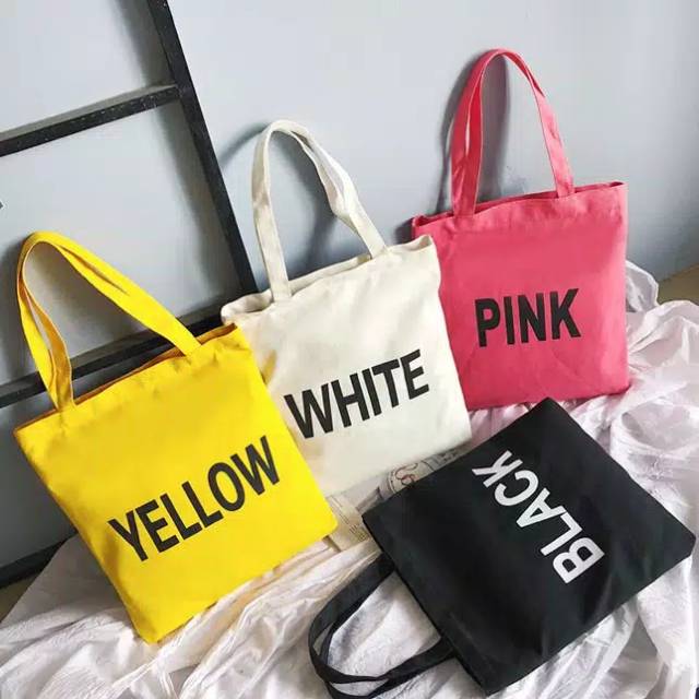 TYS0125 Tote Bag Kanvas / Tas Kanvas Totebag / ToteBag Fashion / Tas Wanita / Tas Import