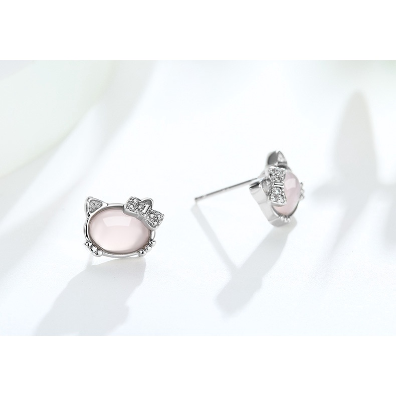 BTS-ERJ88HK ANTING WANITA HELLOKITTY TITANIUM SILVER 925 ANTI KARAT/STUD EARRING HELLOKITTY