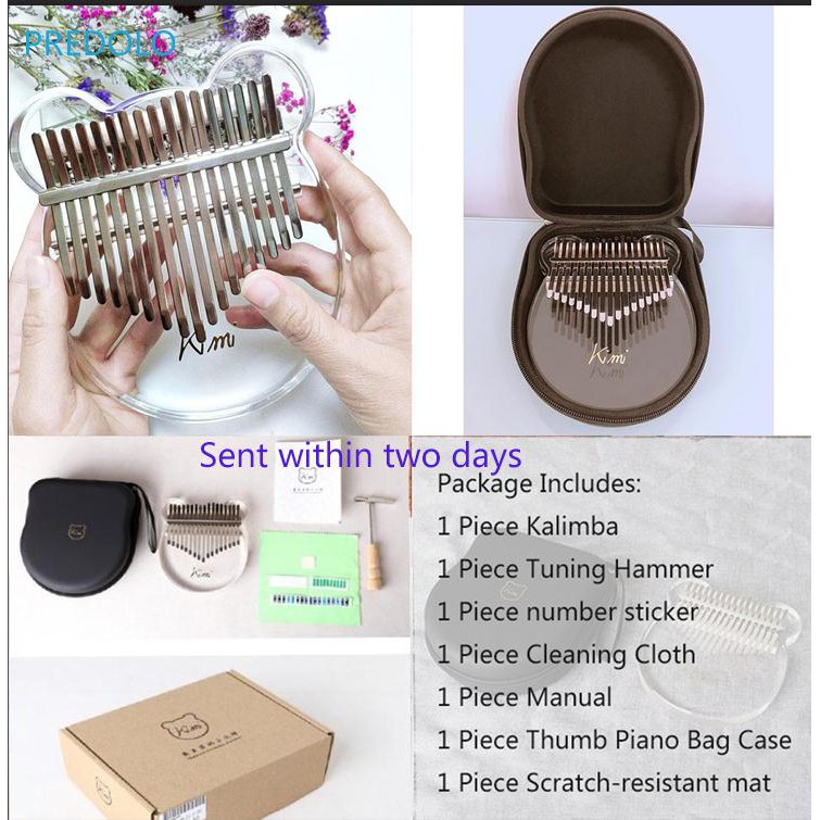 NEW!!!KIMI Kalimba Finger Thumb Piano Mbira Jari Jempol Kalimba 17 Key Piano Musical Instrument