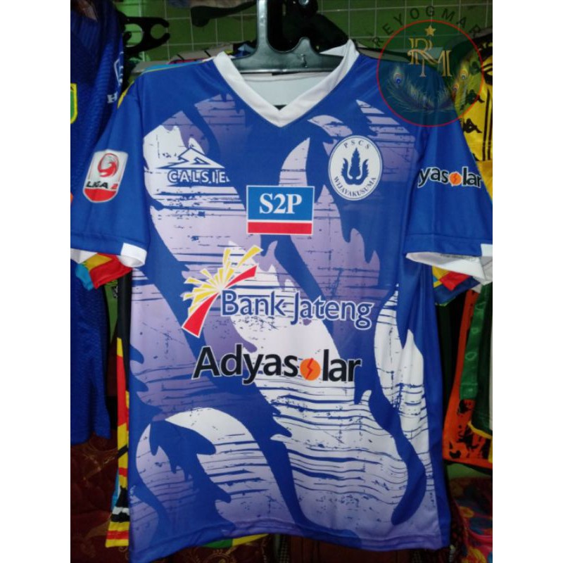 JERSEY PSCS CILACAP HOME 2019 LIGA 2 SHOPEE BIRU PRINTING RETRO LOKAL