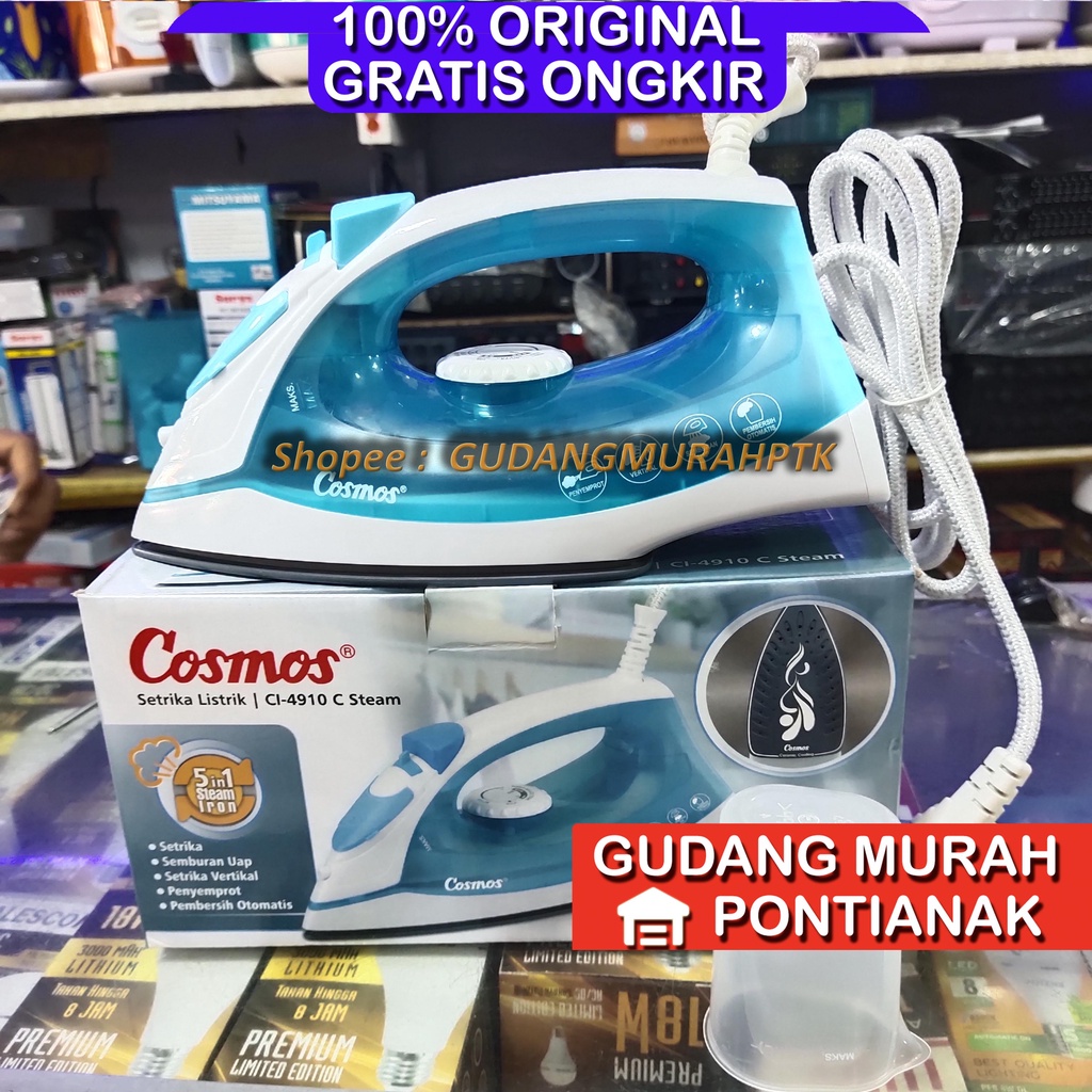 Setrika Uap Cosmos Ceramic Soleplate CI-4910 C 5in1