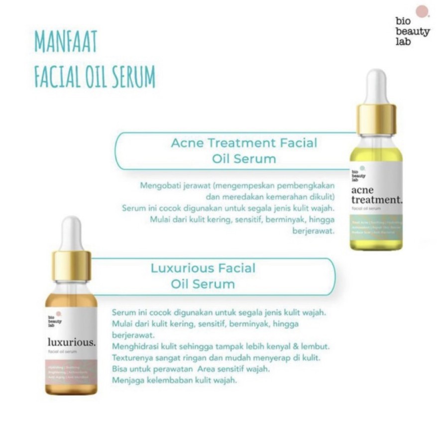 Bio Beauty Lab Acne Luxurious Phyto Treatment Facial Oil Serum / Serum Pencerah Wajah Berjerawat