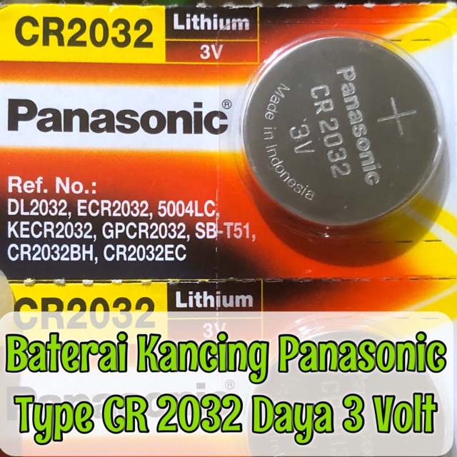 Baterai Kancing Panasonic CR2032 3V Lithium - Baterai CR 2032 Panasonic 3 Volt