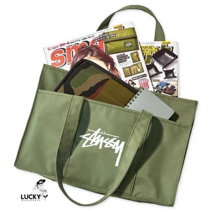 Stussy Military Green Tote Bag - ORIGINAL 100%