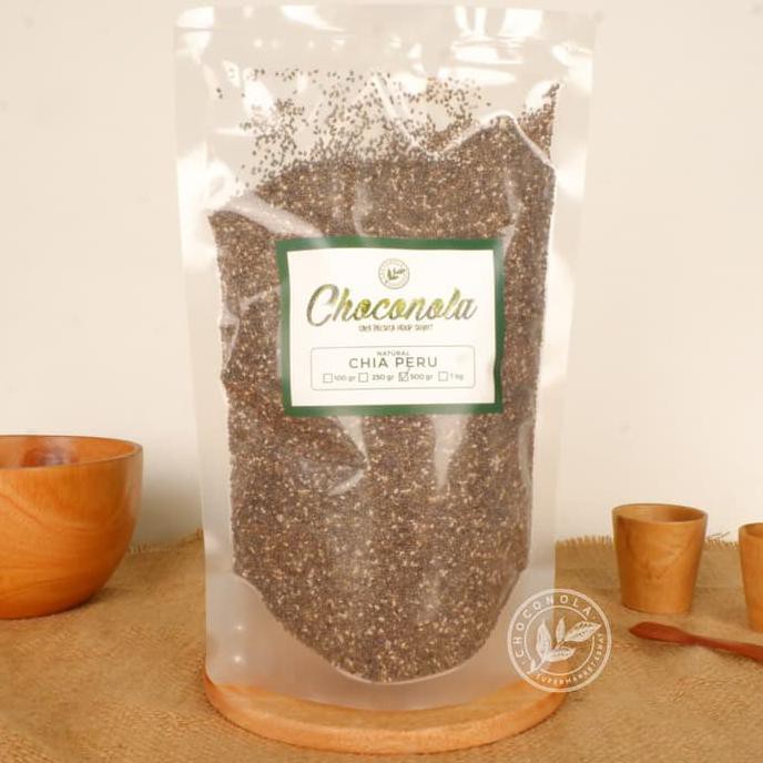 

Choconola Natural Black Chia Seed Peru 500 Gram
