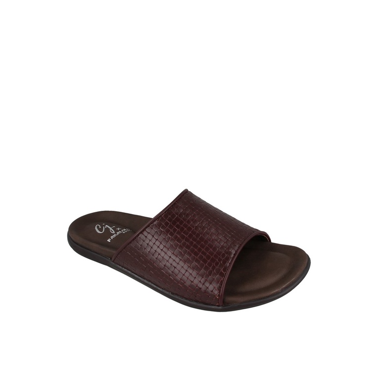 SANDAL SLIDE PAKALOLO PRIA ORIGINAL CASUAL KULIT MERAH MAROON PB01