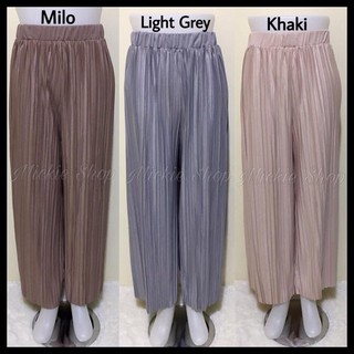  Celana  Kulot  Plisket  Import Jumbo  Bigsize Pleated Cullote 