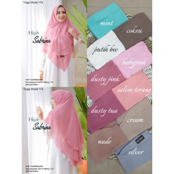 hijab syar'i shabrina 2 layer