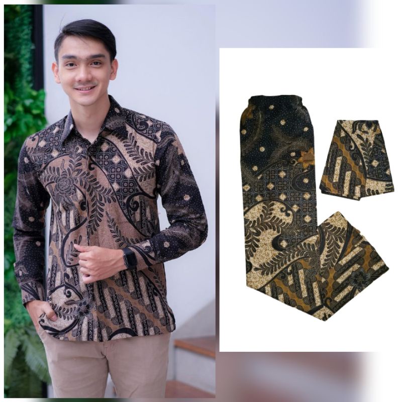 BATIK COUPLE KEMEJA+ROK SPAN FREE SLENDANG BATIK