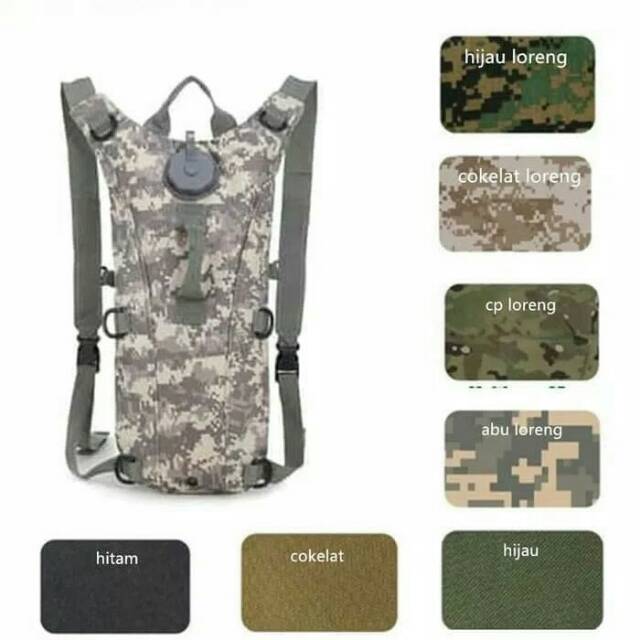 Tas air SD001 taktis hydration backpack, 3L matougui - cp multicam waterblader