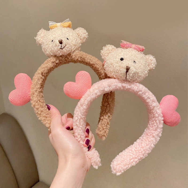 BANDO WANITA KOREA BANDO KOREA ANAK PEREMPUAN WANITA BANDANA BEAR AKSESORIS RAMBUT BANDO LUCU IMPORT AK86