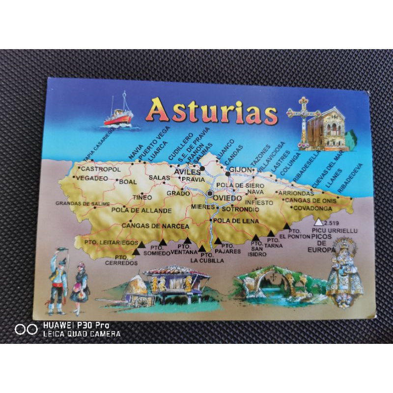 

kartu pos peta spanyol/map postcard