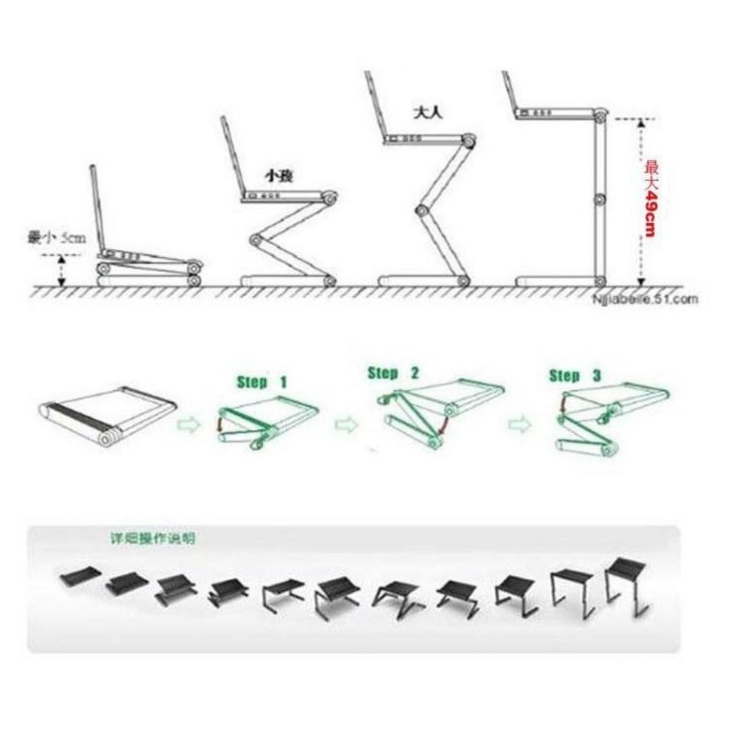 Laptop Tablet Stand Dudukan Meja Model Lipat Robot Portabel  111