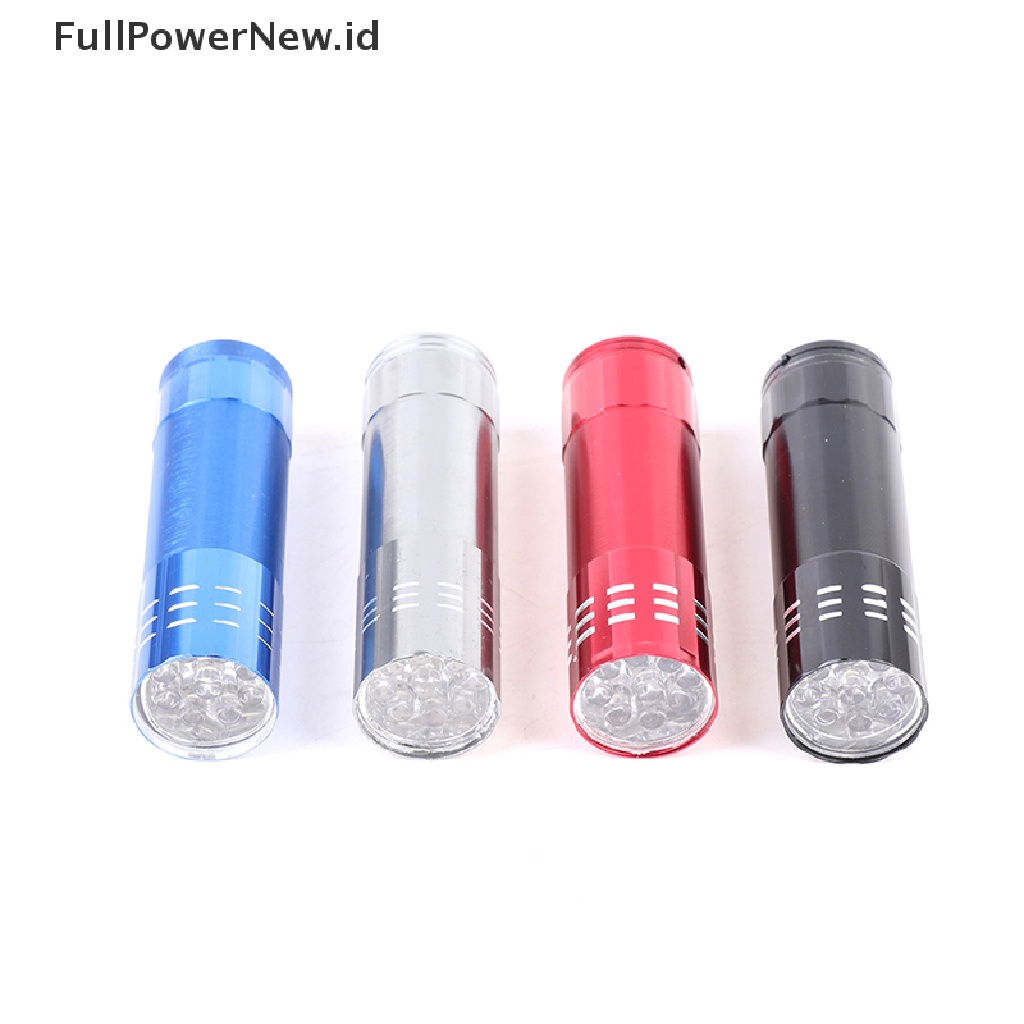 (Full) Lampu Senter UV 9-LED Mini Bahan Aluminum