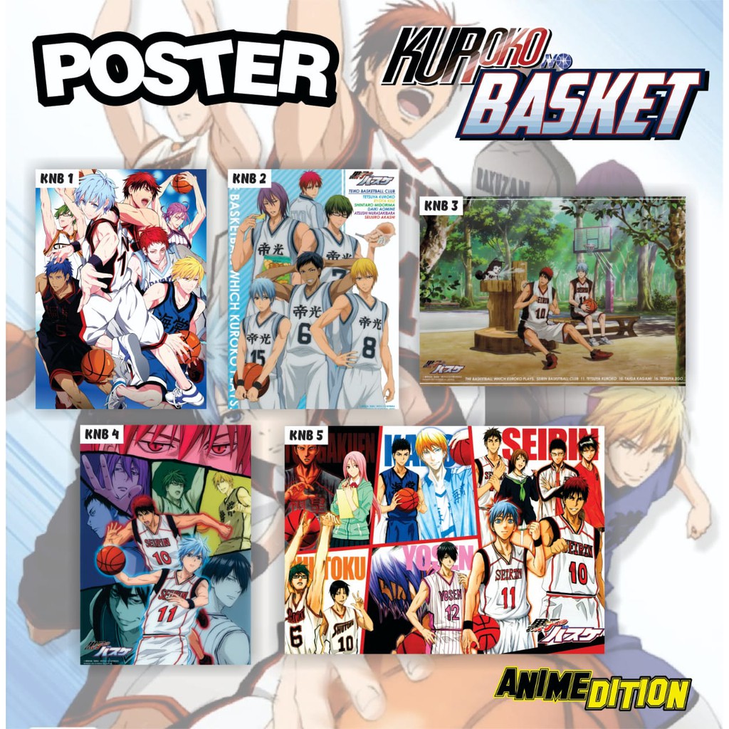 KATALOG BARU Poster Kuroko No  Basket Kuroko Kagami Aomine Akashi Kise Midorima Murasakibara Takao