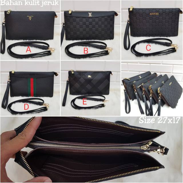 CLUTCH WANITA/HANDBAG/TAS SELEMPANG WANITA LV Tas tangan hand bag handbag dompet tangan