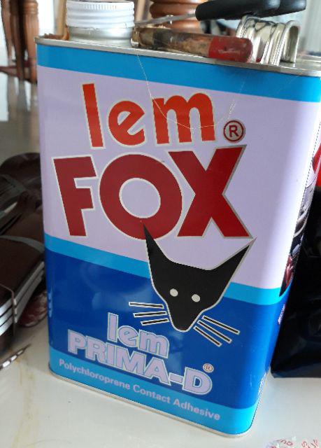 Lem Fox Prima D Kuning Galon ( 2,5 Kg ) Untuk Tacon Pvc Sheet Karet Sofa Hpl