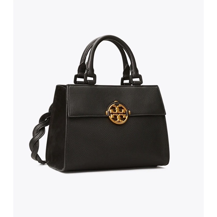TORY BURCH MILLER TOP HANDLE  SATCHEL - BLACK