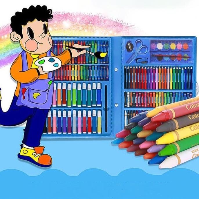 

Art Set isi 150pcs Pensil Warna Set Anak Crayon Komplit Alat Lukis Set