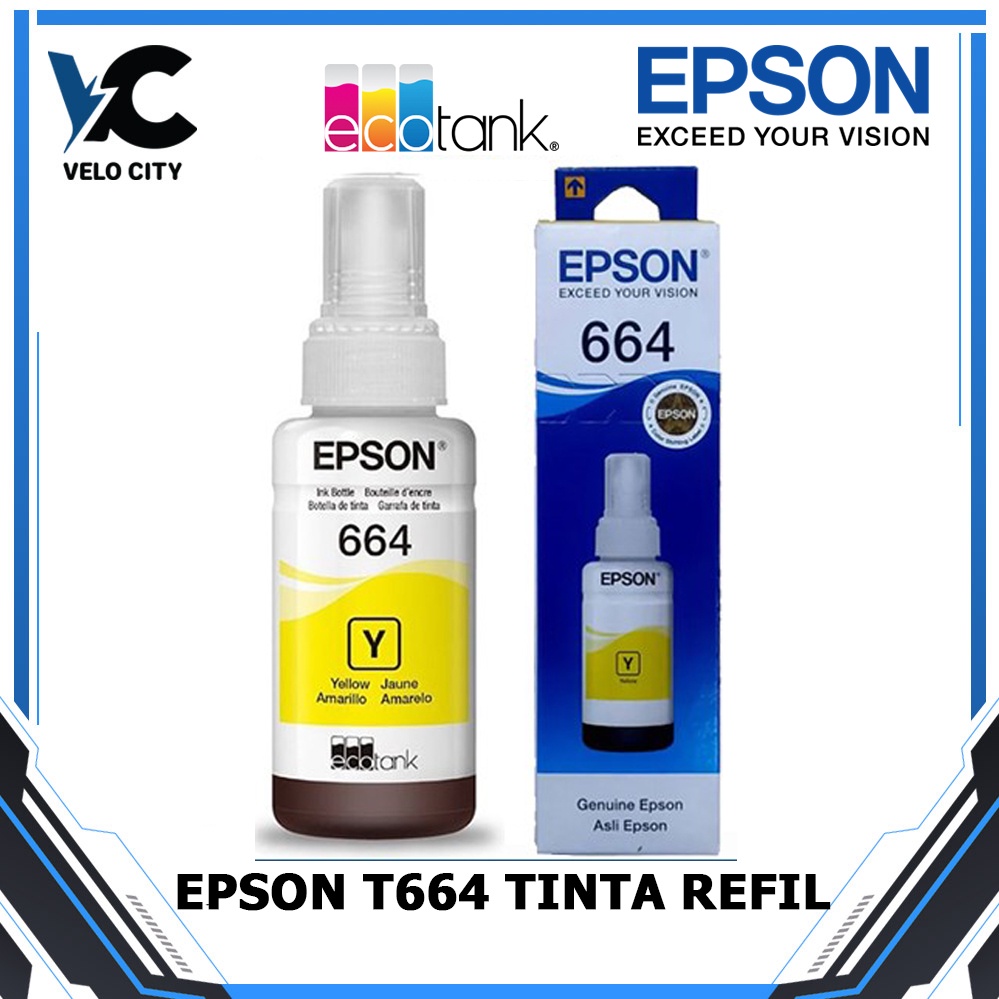 Tinta EPSON Refill T664 Original Printer L120 L210 L310 L360