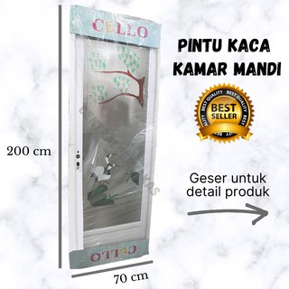  PINTU  KAMAR MANDI PINTU KACA STAINLESS  ALUMUNIUM KUAT 