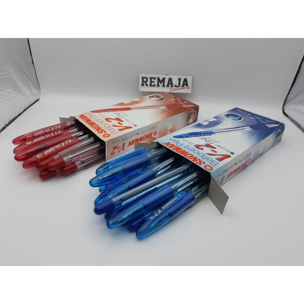 

Bolpoin / Pulpen Snowman V-2 Per Biji