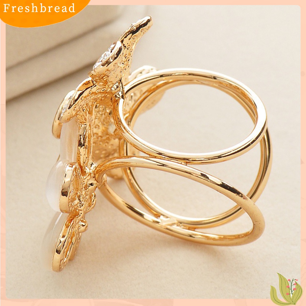 [ TERLARIS]Women Shiny Rhinestone Inlaid Flower Scarf Ring Clip Holder Brooch Pin Buckle