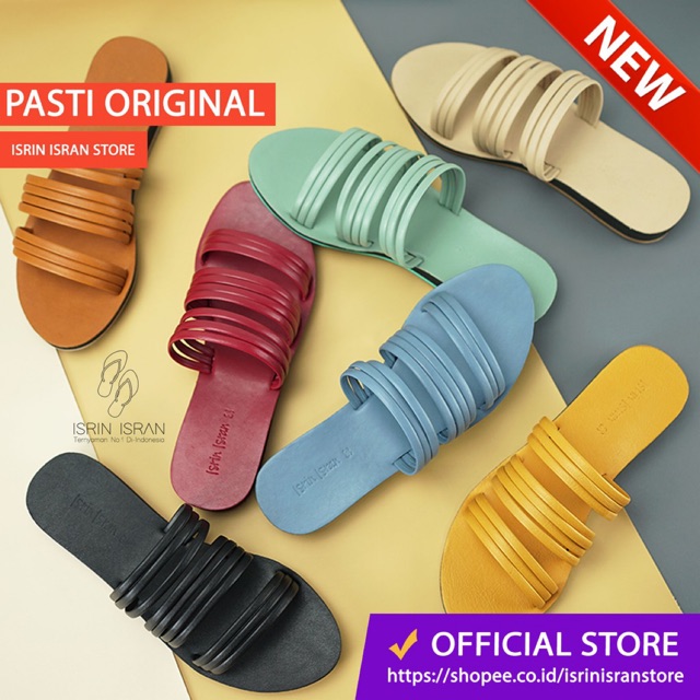 ( TUKS-TUKS ) Sandal Slip On Wanita Selop Teplek tali Nyaman ISRIN ISRAN