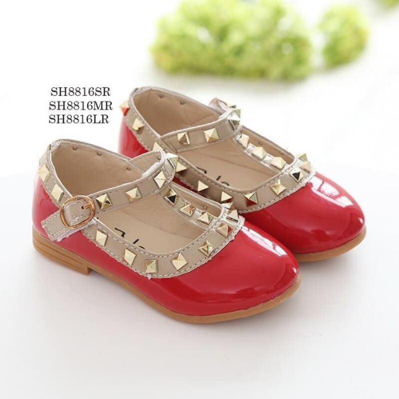 SPT112 Sepatu Anak Perempuan Balita Sepatu Valentino Import Shoe Kids High Quality size 21-30