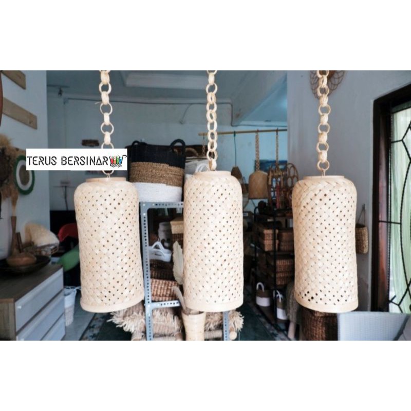 Rong bambu lampshade-lampu hias-lampu kayu-lampu gantung-lampu bambu