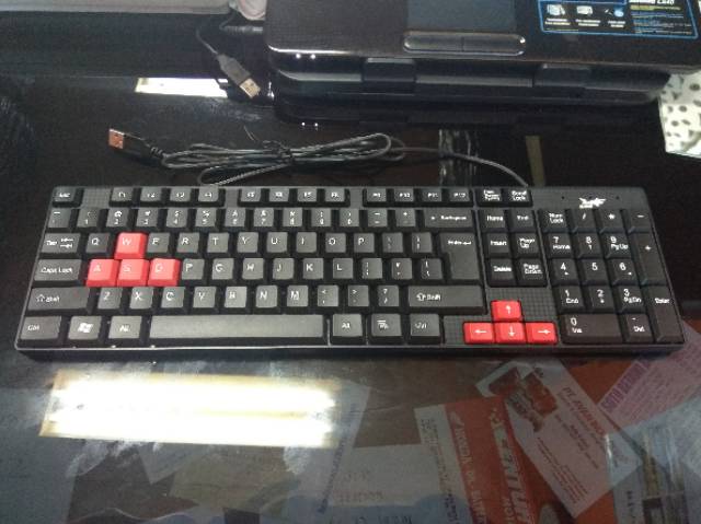 Keyboard USB Standar M-Tech Stk-01 Original for PC Laptop Hitam