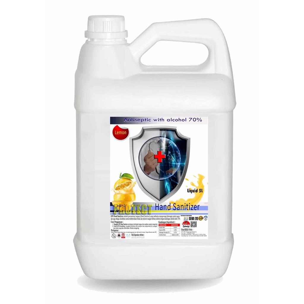 hand sanitizer curah gel dan cair 1 Liter dan 5 Liter untuk reffil literan murah sudah ada izin kemenkes protect lemon grosir2271C2272
