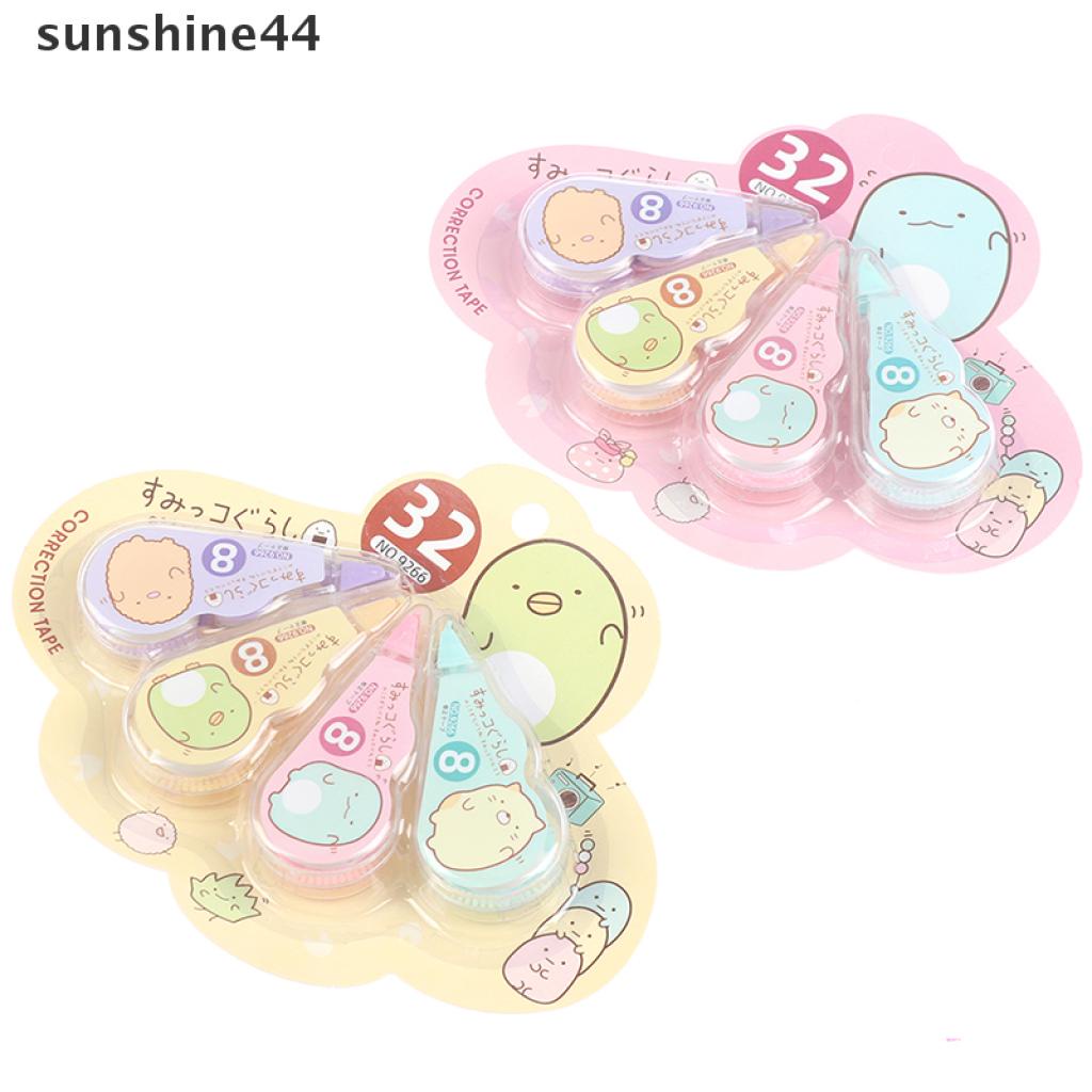 Sunshine 4pcs / Pak Correction Tape / Tip Ex Kertas Putih Untuk Sekolah / Kantor