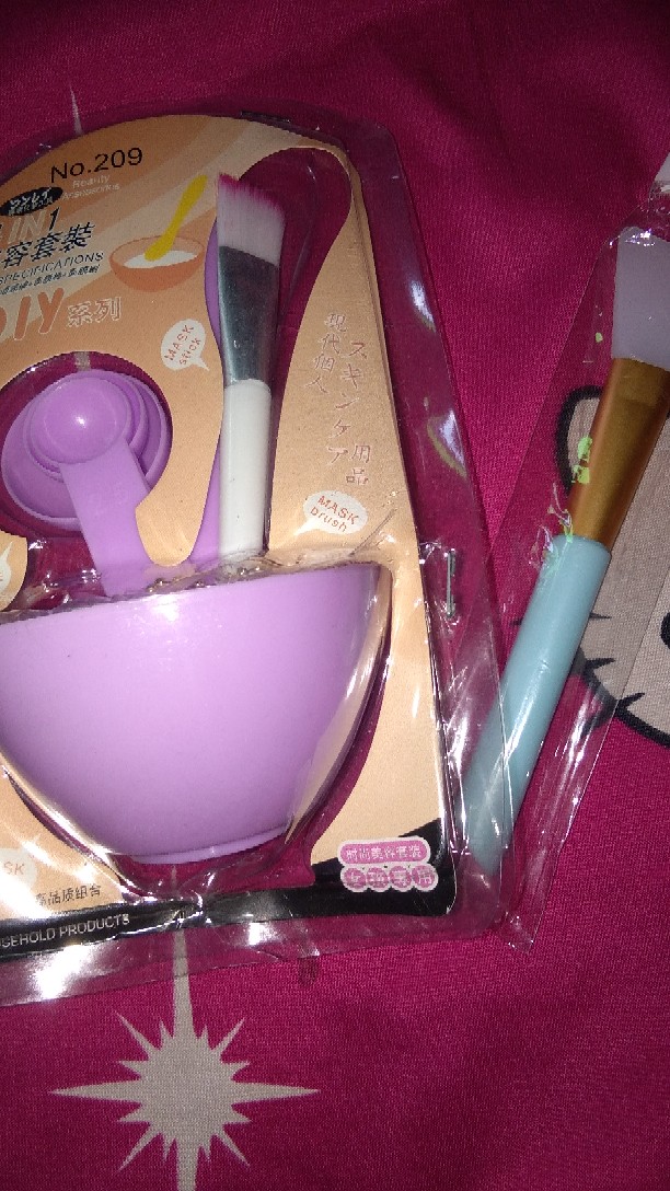 (satu Set Murah!) Mangkok Masker Kuas Masker Spatula Sendok 3 Takaran
