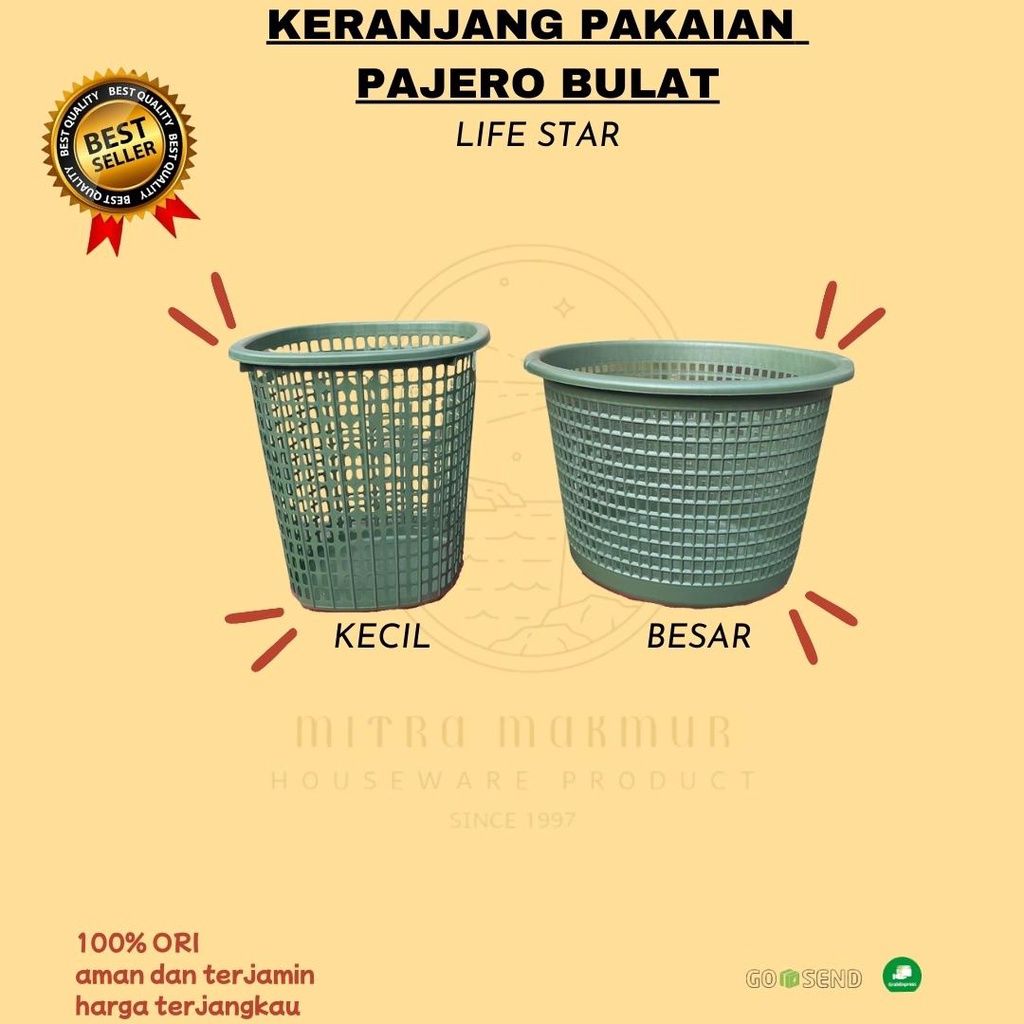 TERMURAH!! KERANJANG PAKAIAN KOTOR BULAT / PAJERO BULAT / LAUNDRY BAG