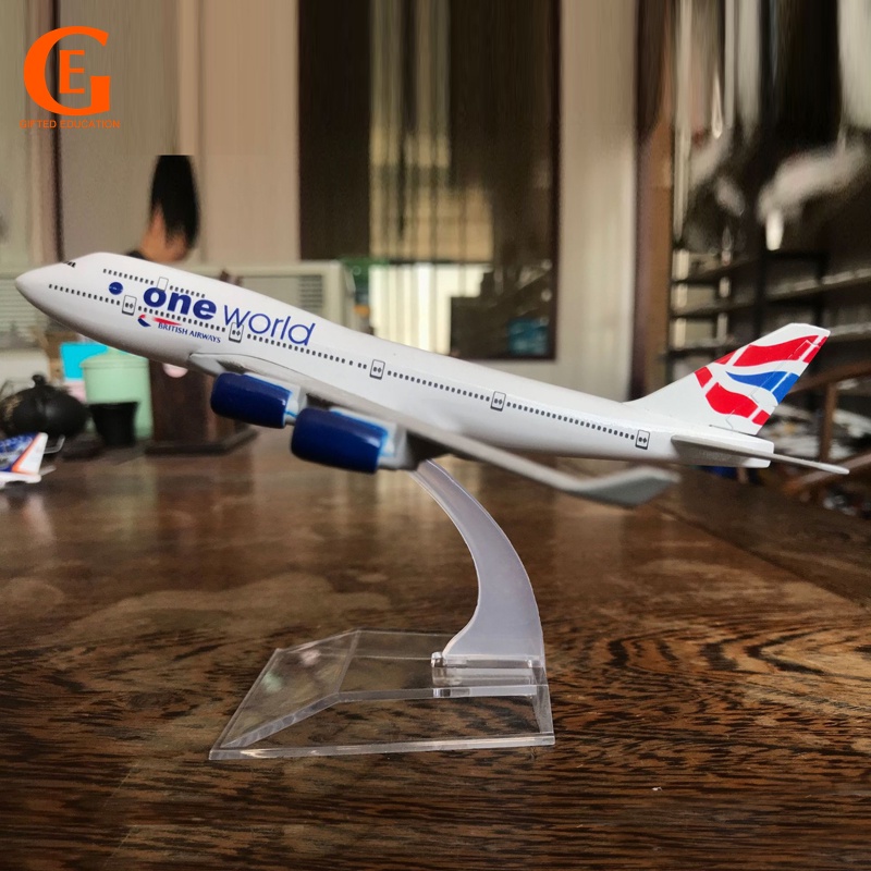 Oneworld B747 Miniatur Diecast Pesawat Terbang British Airways Boeing 747 Bahan Alloy Untuk Hadiah