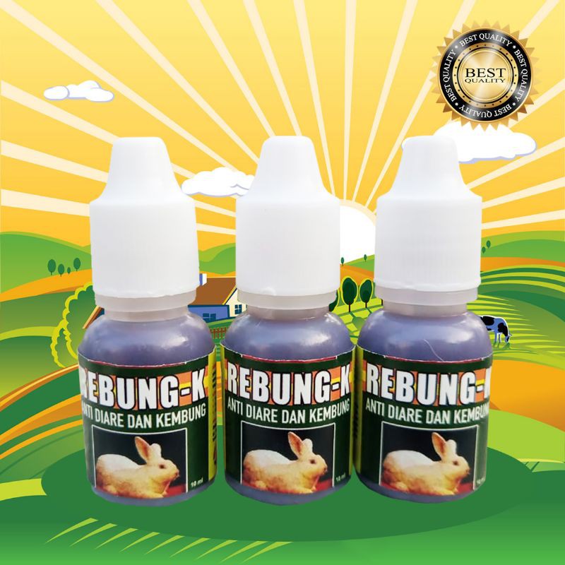 REBUNG K 10 ML - Obat Kembung Mencret Berak Lendir Berak Darah Kelinci