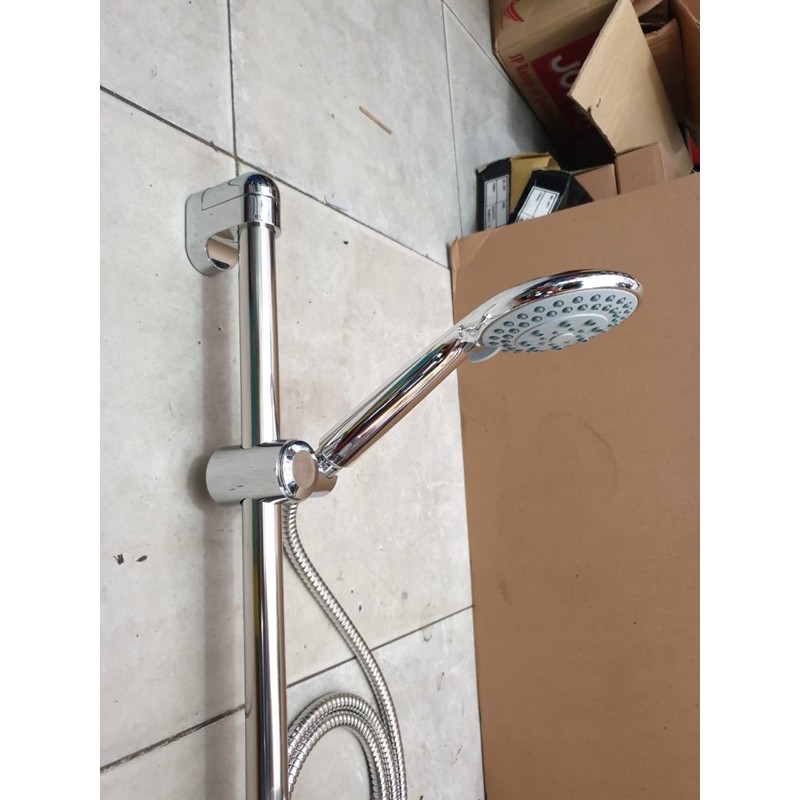 Paket shower tiang stainless dan kran cabang