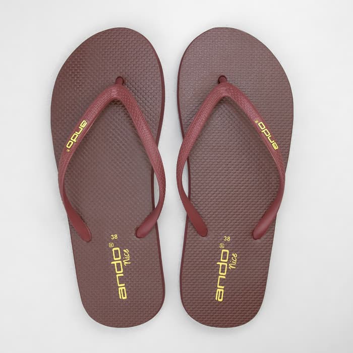 Sandal Jepit Ando NICE Cewek Plus Vacum Original Pabrik Kualitas Import Bahan Karet Alami Elastis