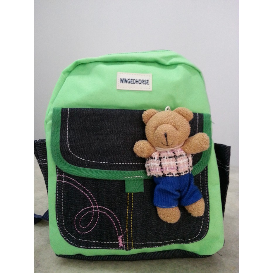 Tas ransel Teddy Bear hijau