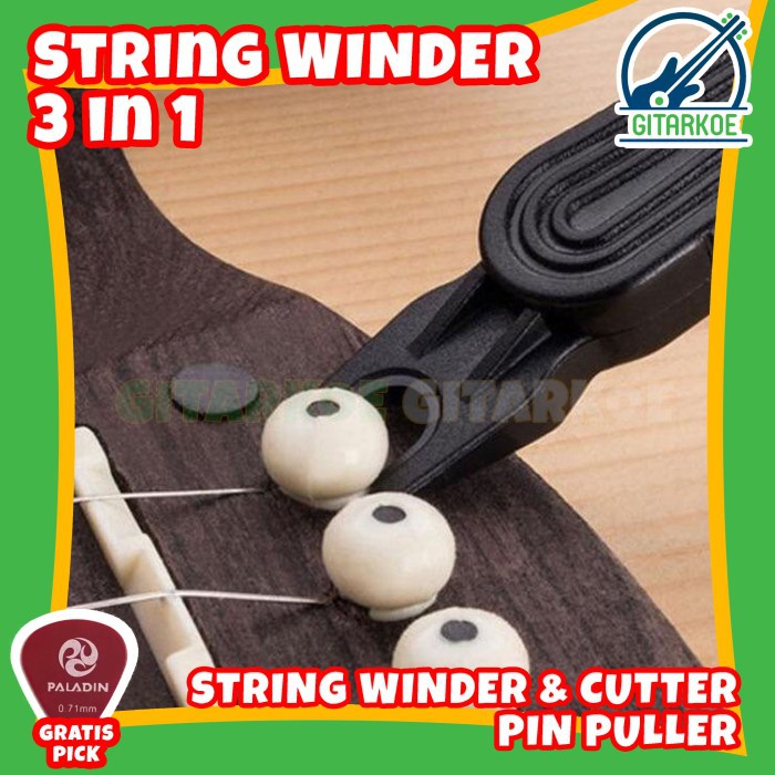 Alat Pemutar Senar 3in1 String Winder Cutter Pin Puller Premium Import Quality