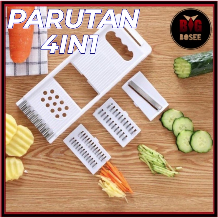 BB7 - Parutan 4 IN 1 Multifungsi Pegupas Sayur &amp; Buah