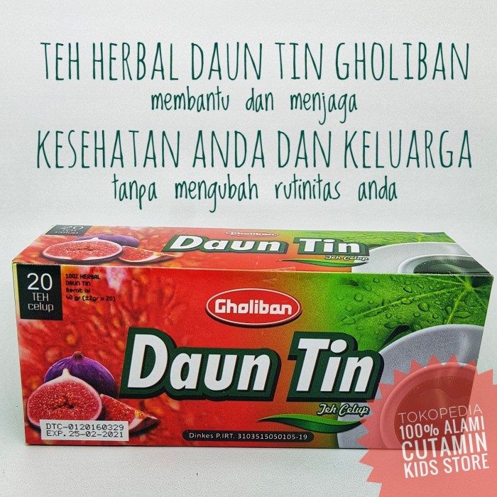 

TEH-DAUN- TEH HERBAL CELUP DAUN TIN GHOLIBAN ISI 20PCS ORIGINAL PRODUK -DAUN-TEH.