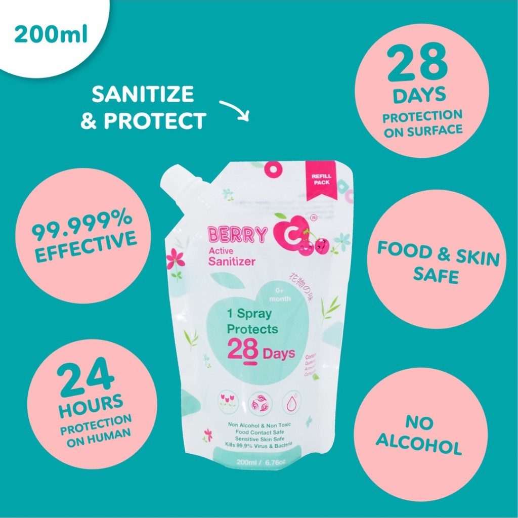 Berry C Active Sanitizer Refill 200ml