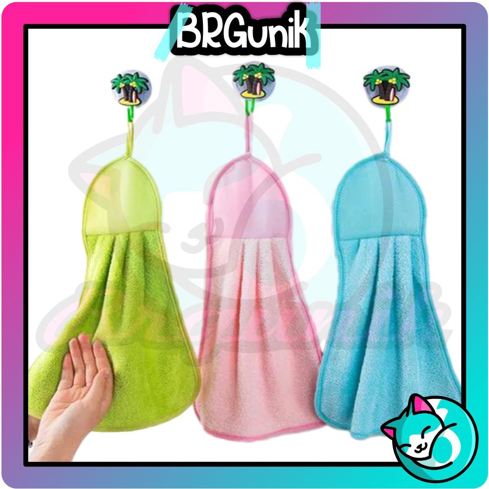 BRGUNIK Lap Tangan Microfiber Polos Hand Gantung Dapur Handuk Kitchen Kualitas Kain COD R048