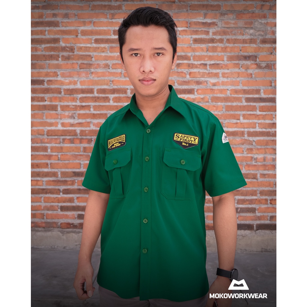 MokoWorkwear - Mokoworkwear ENGINEER WORKSHIRT SERIES - GREEN