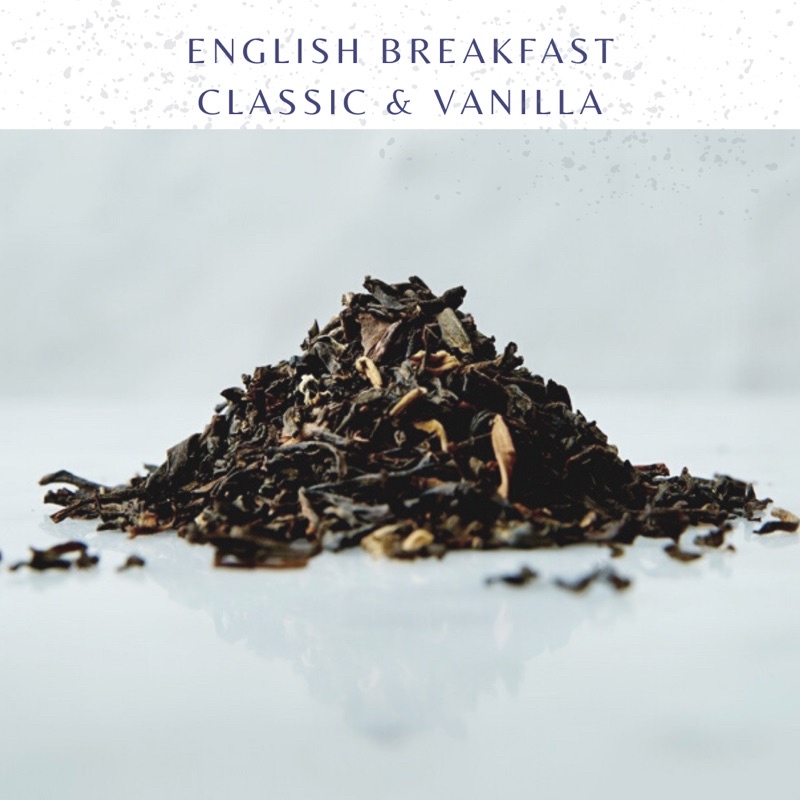 Organic&amp;Joy• English Breakfast Tea Classic &amp; Vanilla (strong black tea,High Caffeine,teh english breakfast)