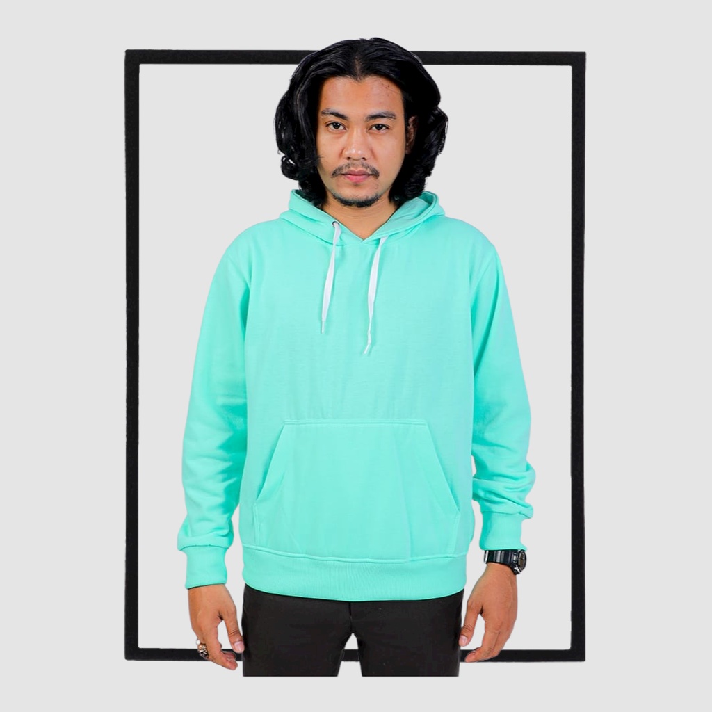 SWEATER_ID Hoodie Jumper Hijau Tosca Polos Unisex